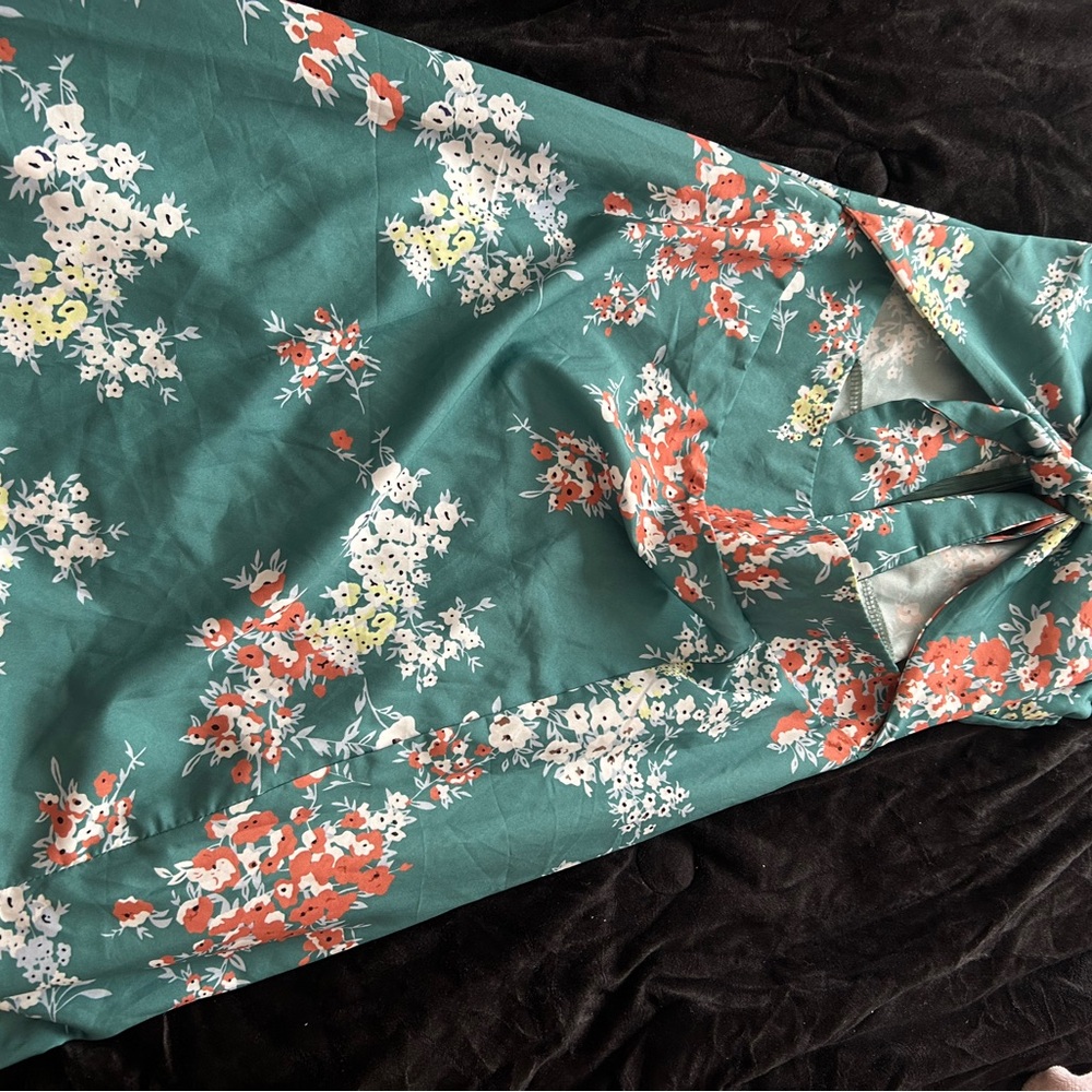 Floral Teal Dress